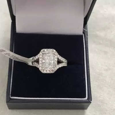 US$ 2,000.00 3 Carat D/VS2 Diamond Engagement Ring 14k White Gold Size 6.75